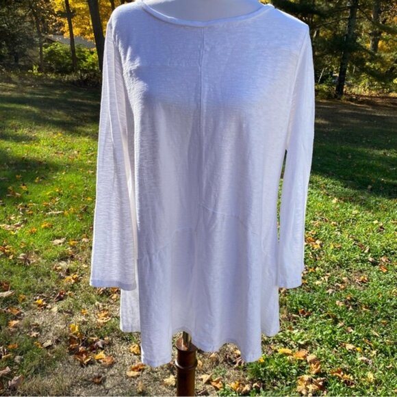 CUT LOOSE TOP TUNIC WHITE BOAT NECK USA SIZE M - Picture 1 of 8